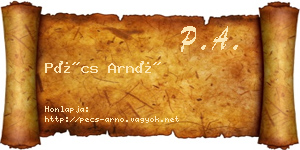 Pécs Arnó névjegykártya